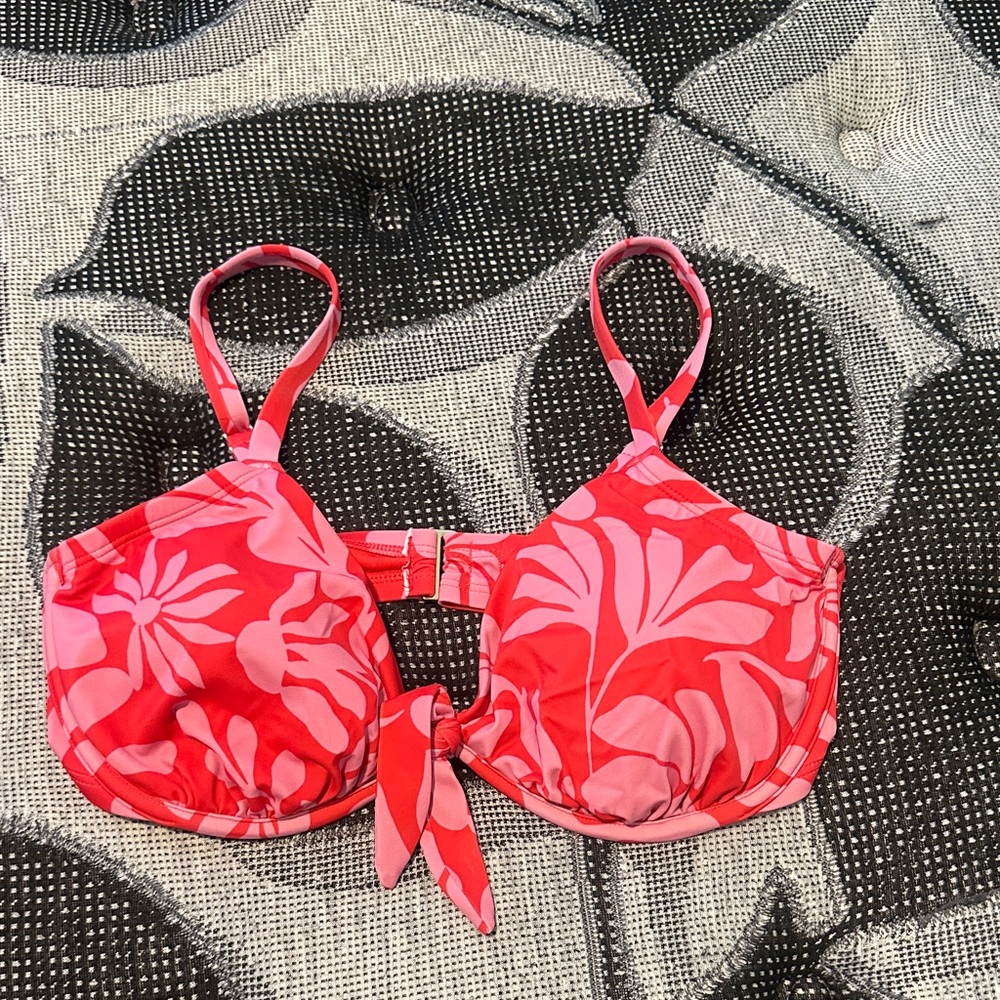 Floral Pink Bikini Top
